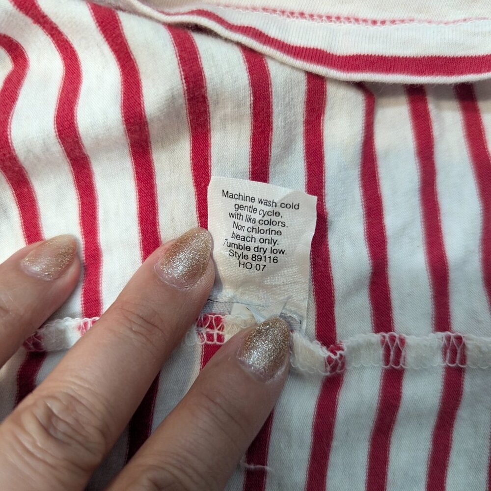 J Crew White and Red Henley Hoodie - SZ - S - Picture 5 of 5